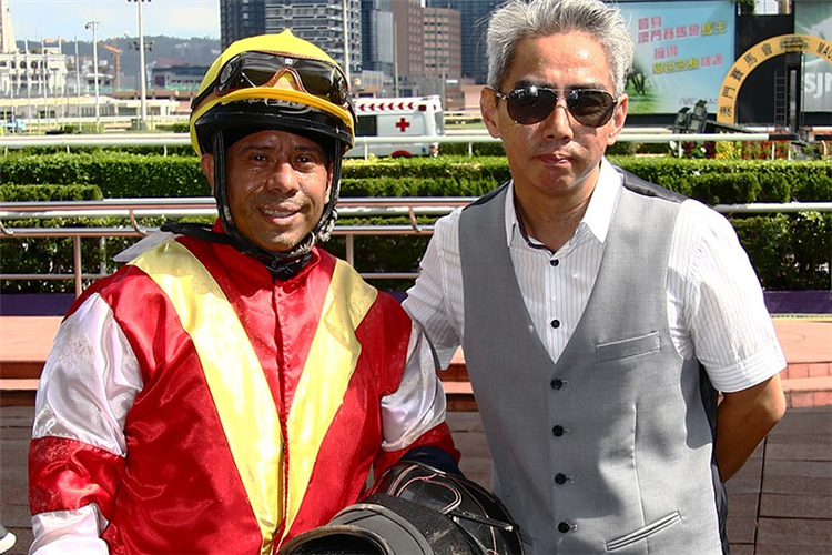 Luis Corrales and Trainer Tony Fung