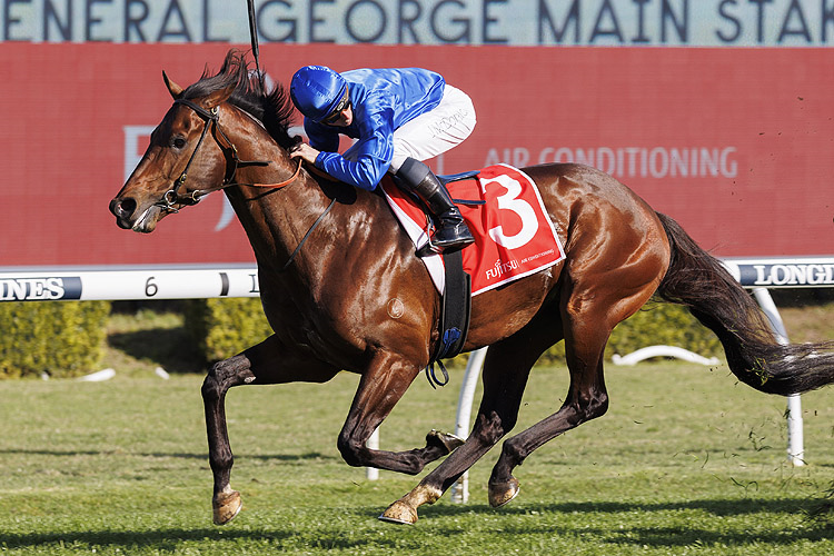 ANAMOE winning the FUJITSU GENERAL GEORGE MAIN STAKES