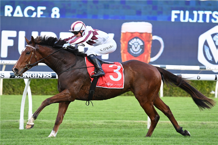 ART CADEAU winning the Fujitsu General Hcp at Randwick in Australia.