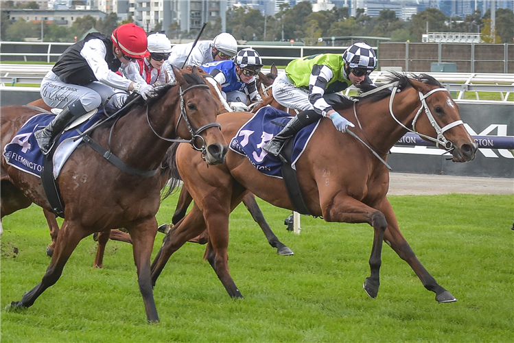 BELLA ROUGE winning the Leilani Series Handicap at Flemington in Australia.