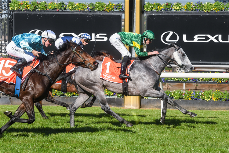 BROSNAN winning the Donate @ NJT.ORG.AU Hcp at Flemington in Australia.