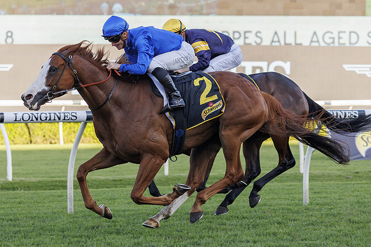 CASCADIAN winning the Schweppes All Aged Stakes