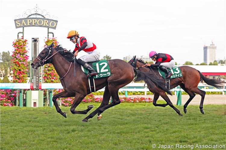 DURA winning the Sapporo Nisai Stakes at Sapporo in Japan.