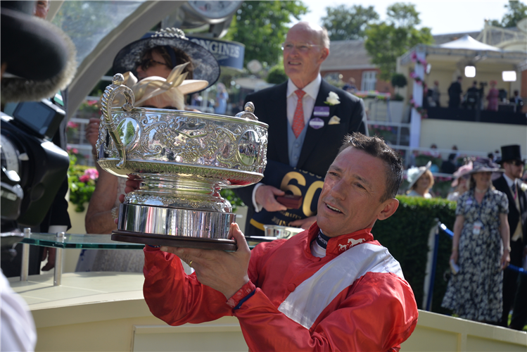 Frankie Dettori after winning the Group 1 Coronation Cup aboard Inspiral.