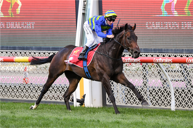 ICE PICK NICK winning the Carlton Draught Emma Boling Plate at Moonee Valley in Australia.