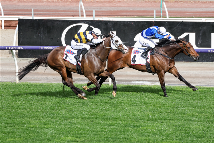 I'M THUNDERSTRUCK winning the PFD Food Services Makybe Diva Stakes at Fleminton in Australia.