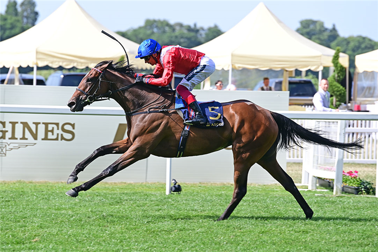 INSPIRAL winning the Coronation Stakes at Royal Ascot in England.