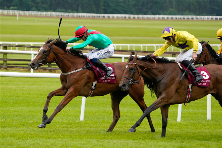 LA PETITE COCO winning the Pretty Polly Stakes at Curragh in Kildare, Ireland.