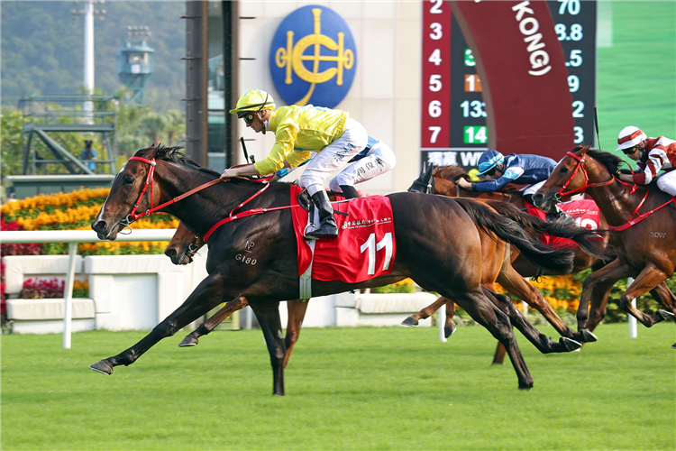 LUCKY SWEYNESSE winning the THE BOCHK PRIVATE BANKING JOCKEY CLUB SPRINT
