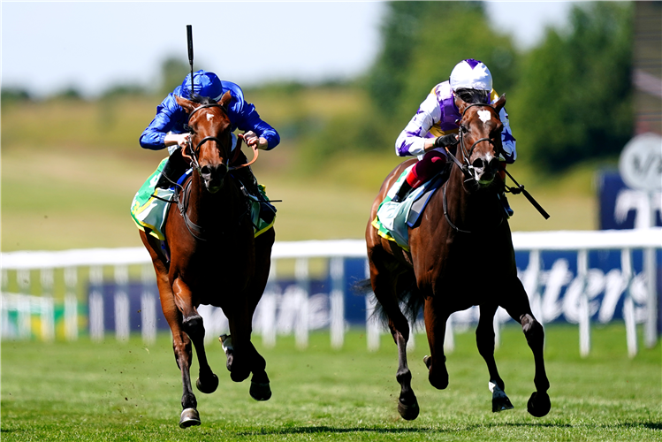 MAWJ winning the Duchess Of Cambridge Stakes at Newmarket.