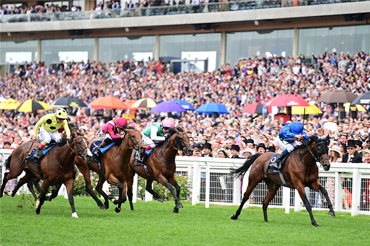 NOBLE TRUTH winning the Jersey Stakes at Royal Ascot in England.