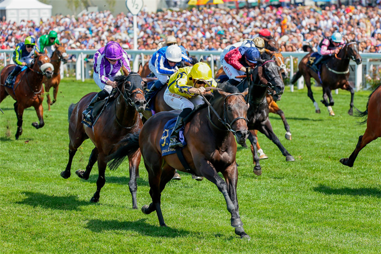 PERFECT POWER winning the Commonwealth Cup at Royal Ascot in England.