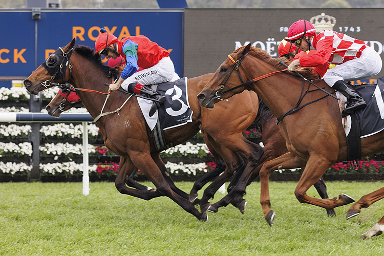 Sharp ‘N’ Smart (NZ) claims Group One glory in the A$2m Moet & Chandon Spring Champion Stakes (2000m).