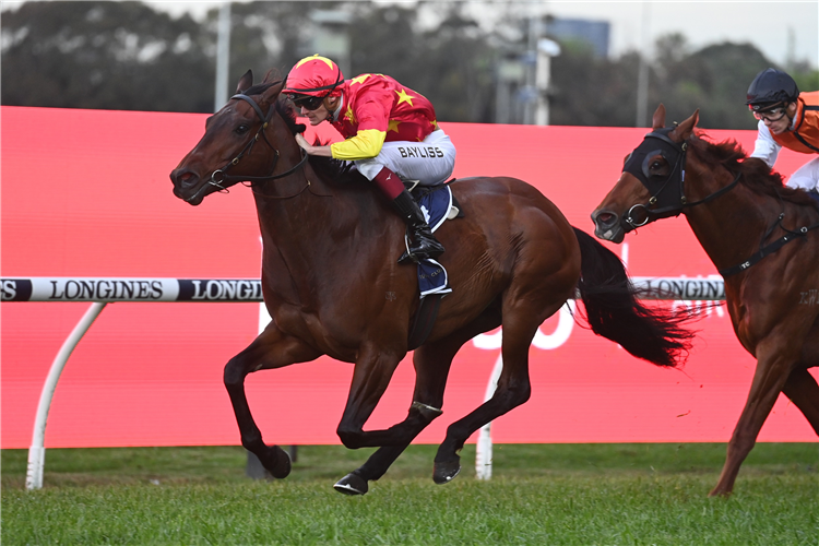 SURF DANCER winning the Ned Whisky Shannon Stakes at Rosehill in Australia.