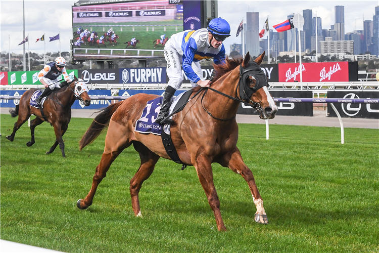 VERANSKOVA winning the VRC Season Premiere Sprint at Flemington in Australia.