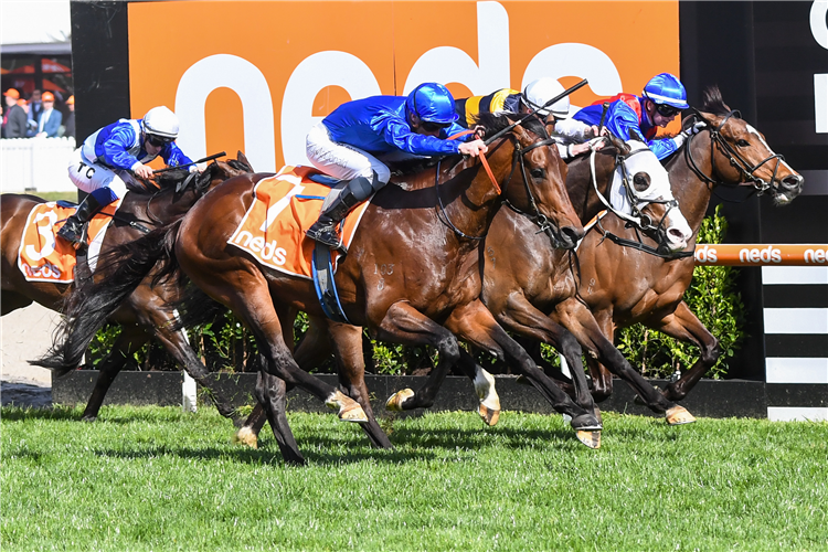 ANAMOE winning the Might And Power at Caulfield in Australia.
