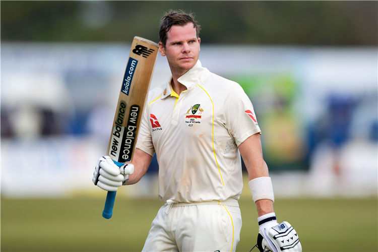 Australia's Steve Smith acknowledges the crowd