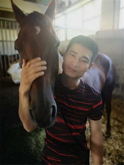 Richard Lim and one of his pet horses, the late Spirit Seven.