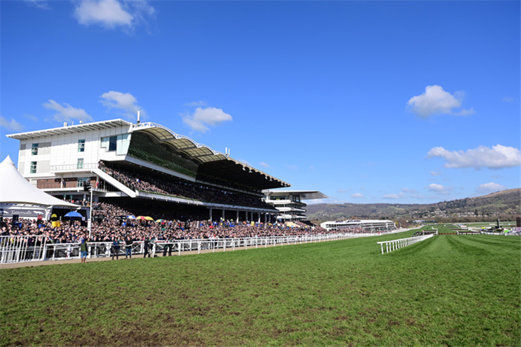 CHELTENHAM - A view of the Grandstand and track.