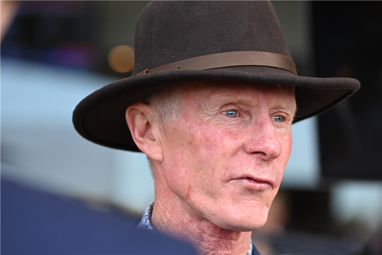 Trainer DANNY WILLIAMS : winning after the Tatt's Group Maurice McCarten at Rosehill in Australia.