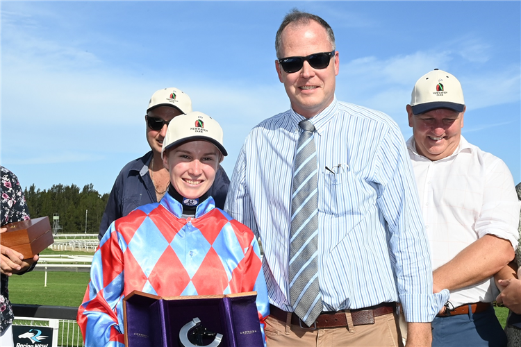 Trainer GLEN MILLIGAN and Jockey MADI DERRICK.