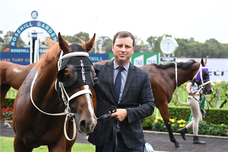 Trainer : STIRLING OSLAND after winning the Tab Highway Hcp (C3) at Rosehill in Australia.