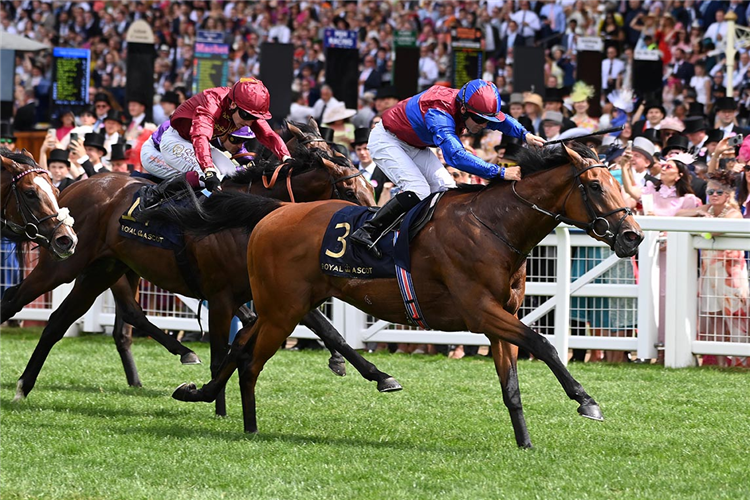 AGE OF KINGS winning the Jersey Stakes at Ascot in England.