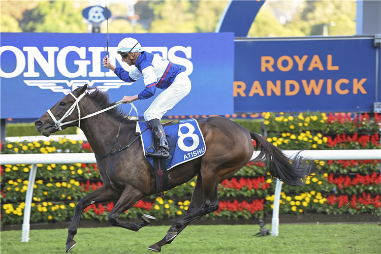 ATISHU winning the SYDNEY QUEEN OF THE TURF STAKES at Randwick in Australia.