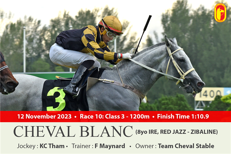 CHEVAL BLANC winning the Nov 12 2023 Selangor Meeting Race 10