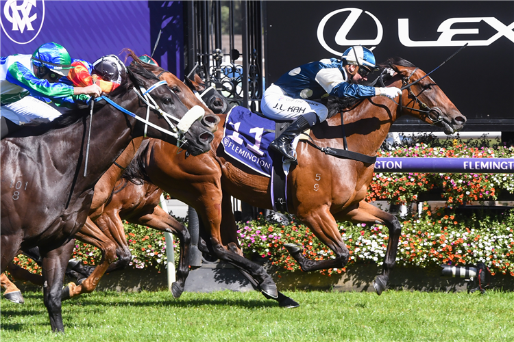 COOLANGATTA winning the Black Caviar Lightning at Flemington in Australia.