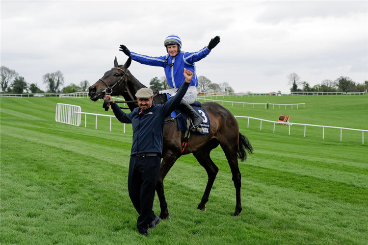 ENERGUMENE after winning the William Hill Champion Chase at Punchestown in Naas, Ireland.