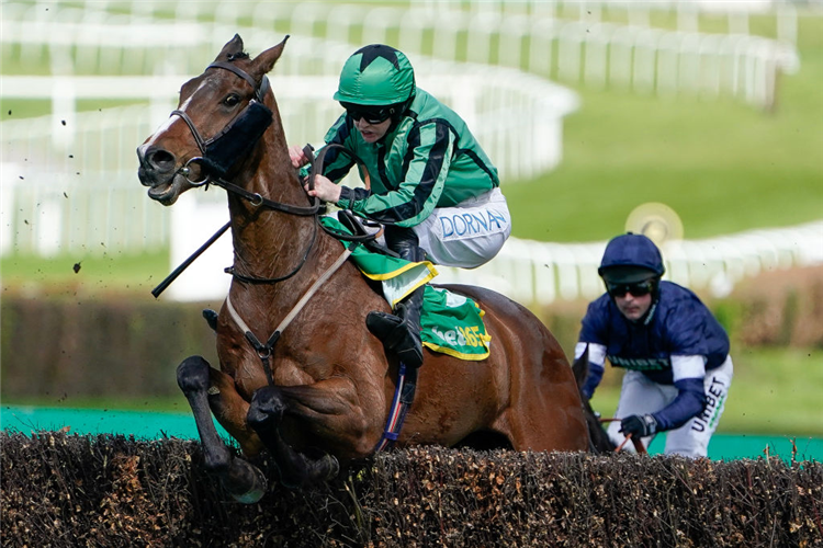 HEWICK winning the Oaksey Chase at Sandown in Esher, England.