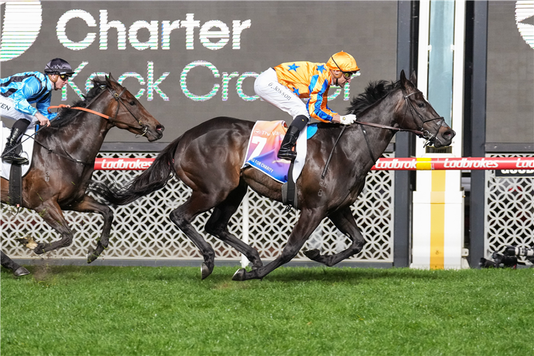 IMPERATRIZ winning the Charter Keck Cramer Moir Stakes at Moonee Valley in Australia.
