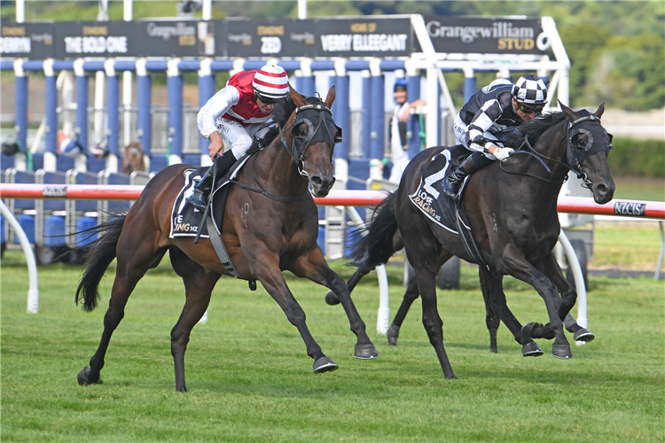 LADIES MAN (outside) winning the MODE TECHNOLOGY TRENTHAM STAKES