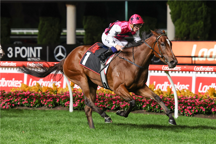 PAPILLON CLUB winning the Alexandra Stakes at Moonee Valley in Australia.