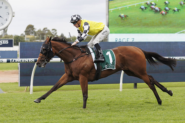 PROWESSwinning the Vinery Stud Stakes at Newcastle in Australia.
