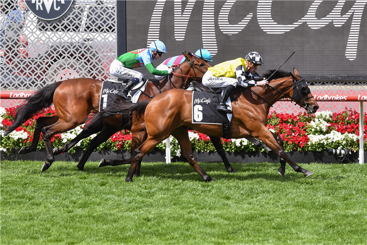PROWESS winning the Crystal Mile at Moonee Valley in Australia.
