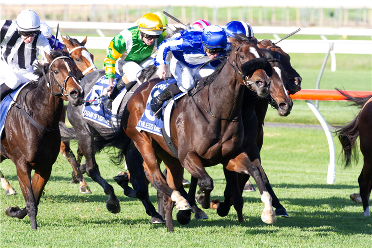 RUTHLESS DAME winning the Furphy Robert Sangster Stakes