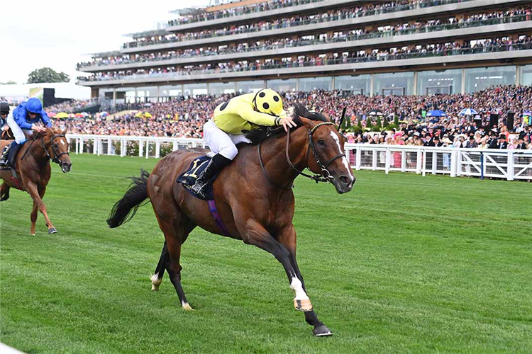 TRIPLE TIME winning the Queen Anne Stakes at Royal Ascot in England