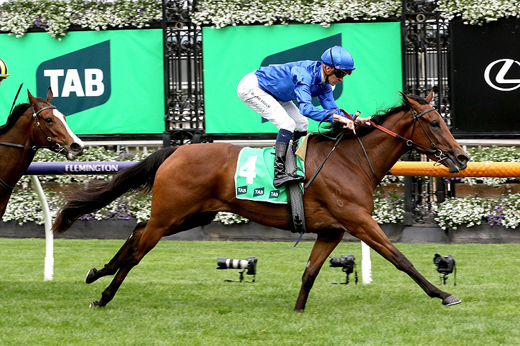 ZARDOZI winning the TAB Edward Manifold Stakes