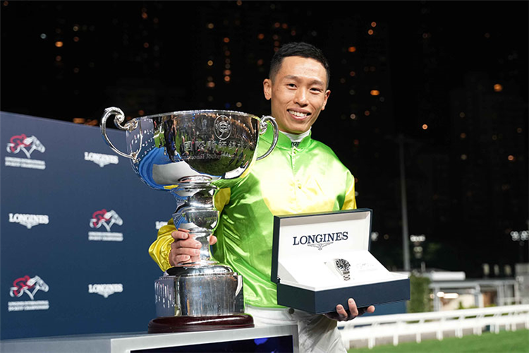 Vincent Ho celebrates his first LONGINES IJC victory.