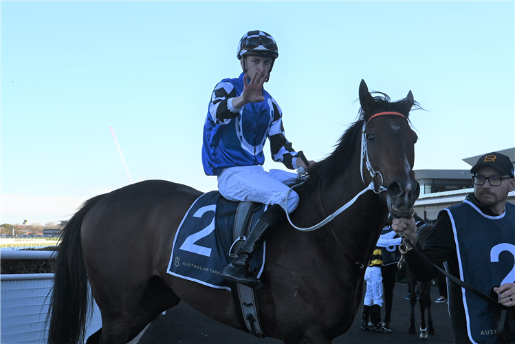 Jockey : DYLAN GIBBONS after winning Robrick Lodge Winter Stakes at Randwick in Australia.