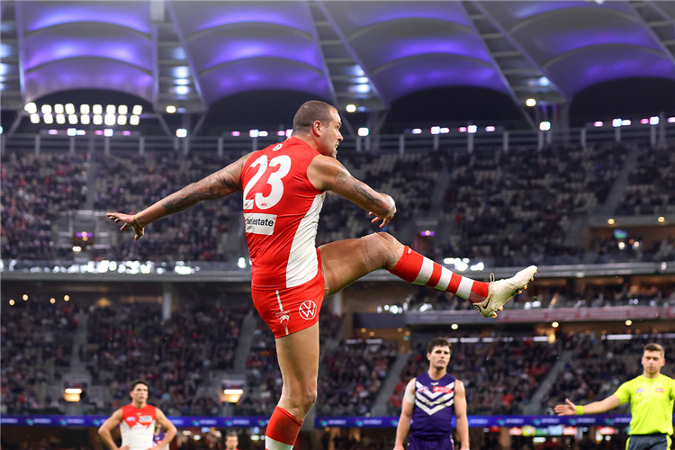 Lance Franklin of the Sydney Swans.