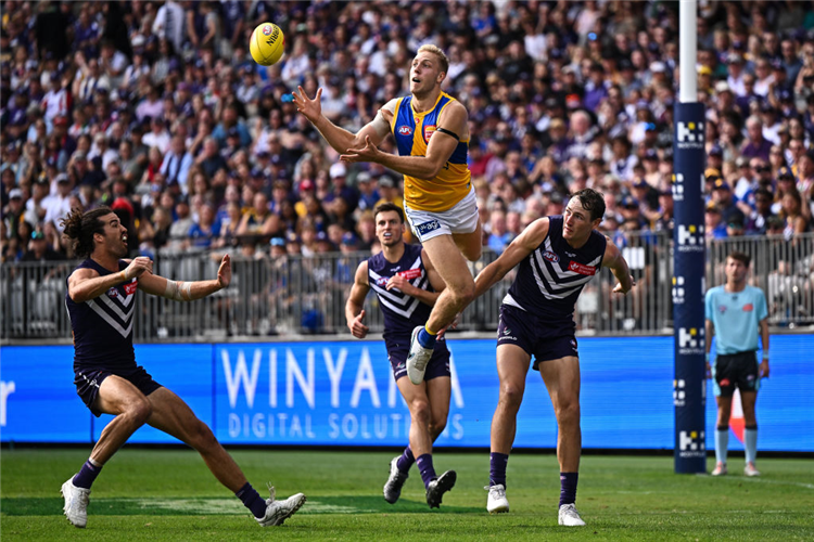 AFL match between the Fremantle Dockers and the West Coast Eagles.