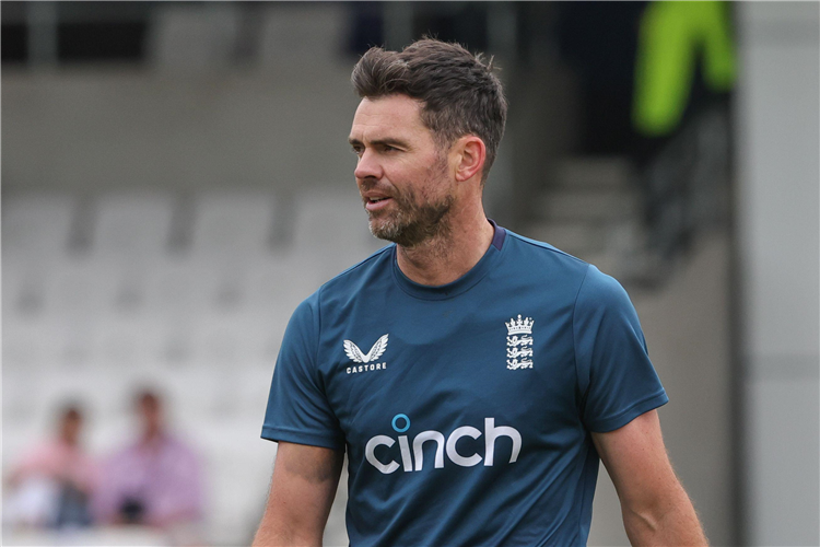James Anderson member of the England Test cricket team.
