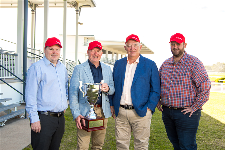 John Philps – Chairman Mackay Turf Club, Karl deKroo – Ladbrokes Director Stakeholder Engagement, Malcolm Petrofski – Chairman Townsville Turf Club and Cameron Riches – GM Cairns Jockey Club