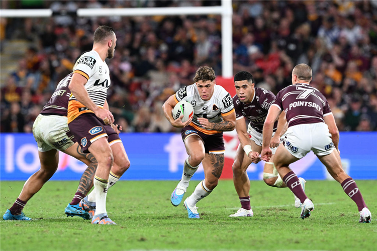 REECE WALSH of the Broncos during the NRL match between Manly Sea Eagles and Brisbane Broncos at Suncorp Stadium in Brisbane, Australia.