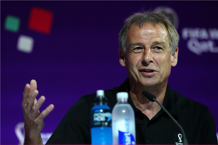 Jurgen Klinsmann, coach of South Korea.