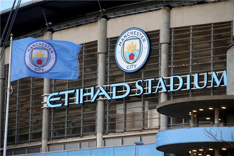 The Etihad Stadium.