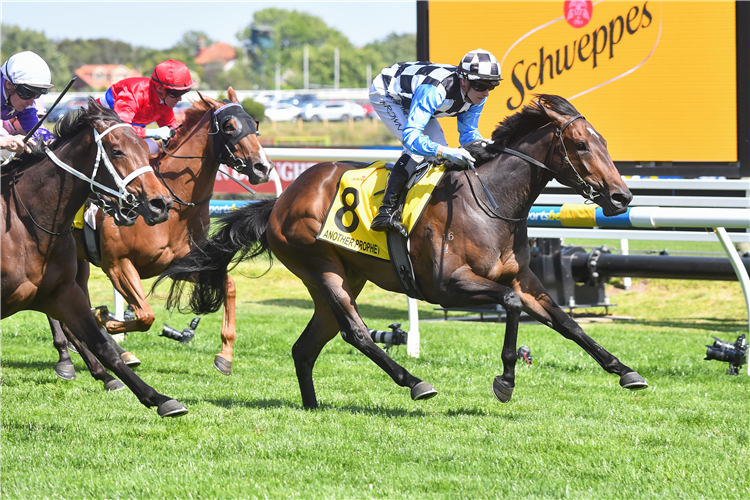 ANOTHER PROPHET winning the Schweppes Thousand Guineas at Caulfield in Australia.